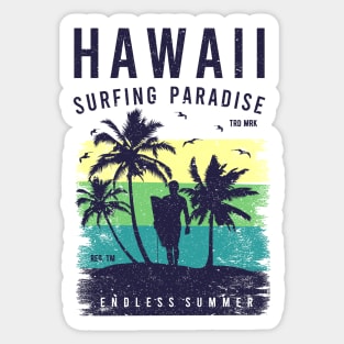 Hawaii Surfing Sticker